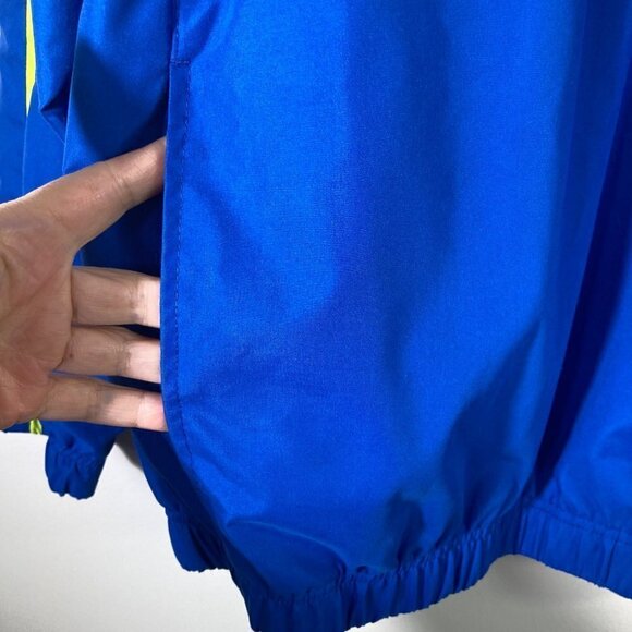 Mens Ben Hogan 1/4 Zip Performance Golf Jacket Blue Lime Mesh Lined M - Picture 5 of 9